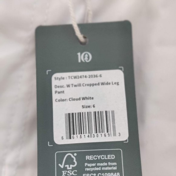 tentree - Twill Cropped Wide Leg Pant s6 - Picture 4 of 6